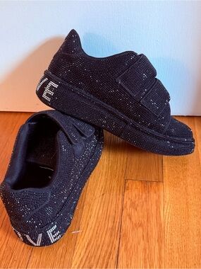 She is Cheval "Gunna be a Supermodel" Black Crystal Embellished Sneaker